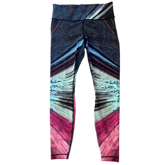 Lululemon Leggings Sz 10 Speed Wunder Nulux Electrobeam Yoga Gym Fitness - Picture 1 of 8